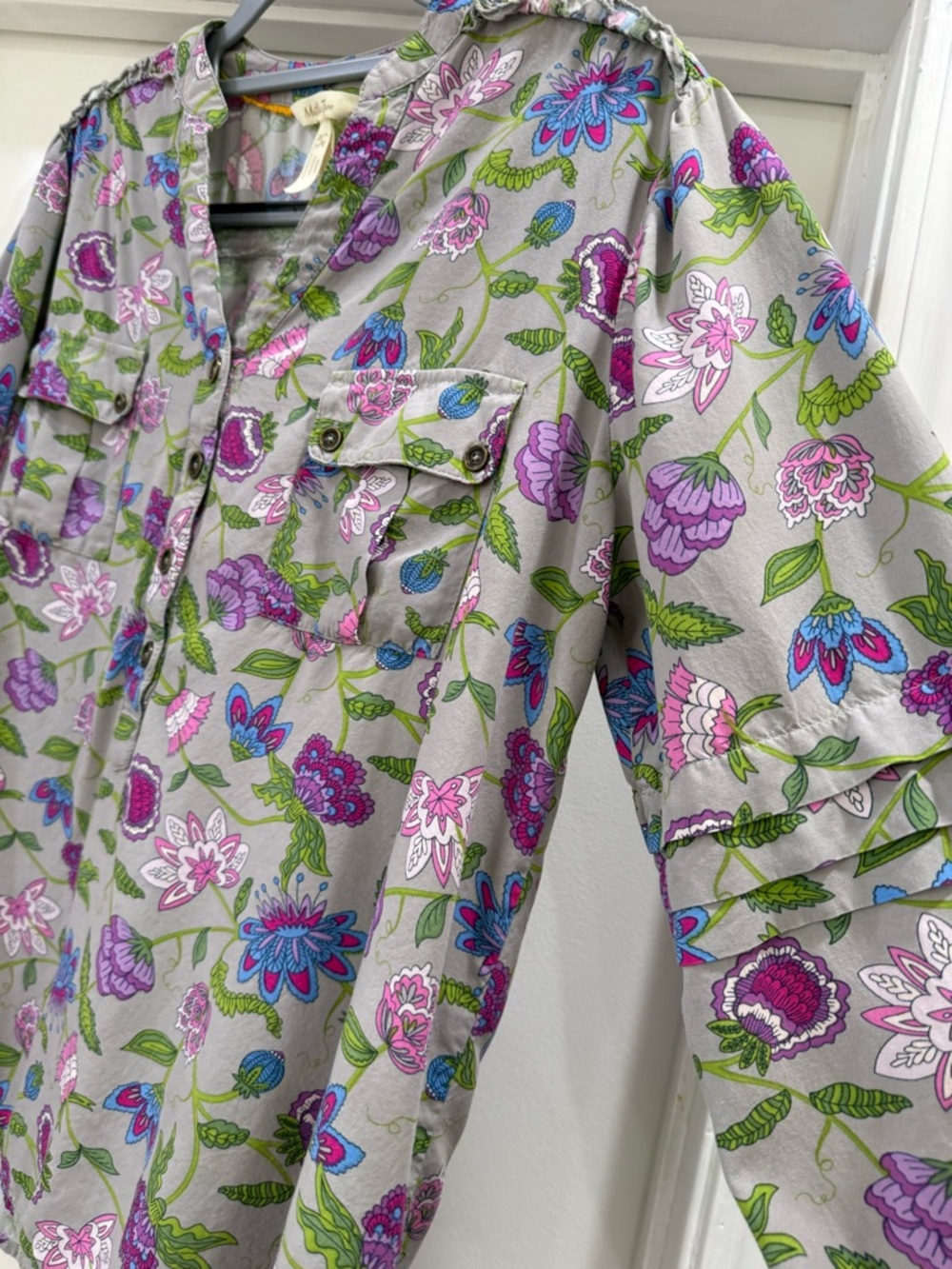 Matilda Jane Thinking Out Loud Floral Blouse Size Large - Picture 3 of 11